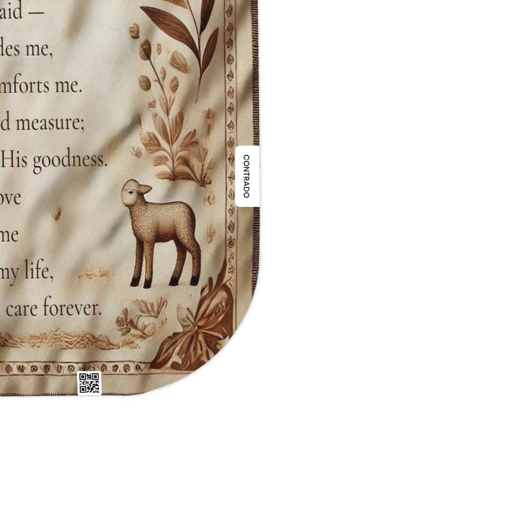 Psalm 23 Single-Layer Fleece Blanket