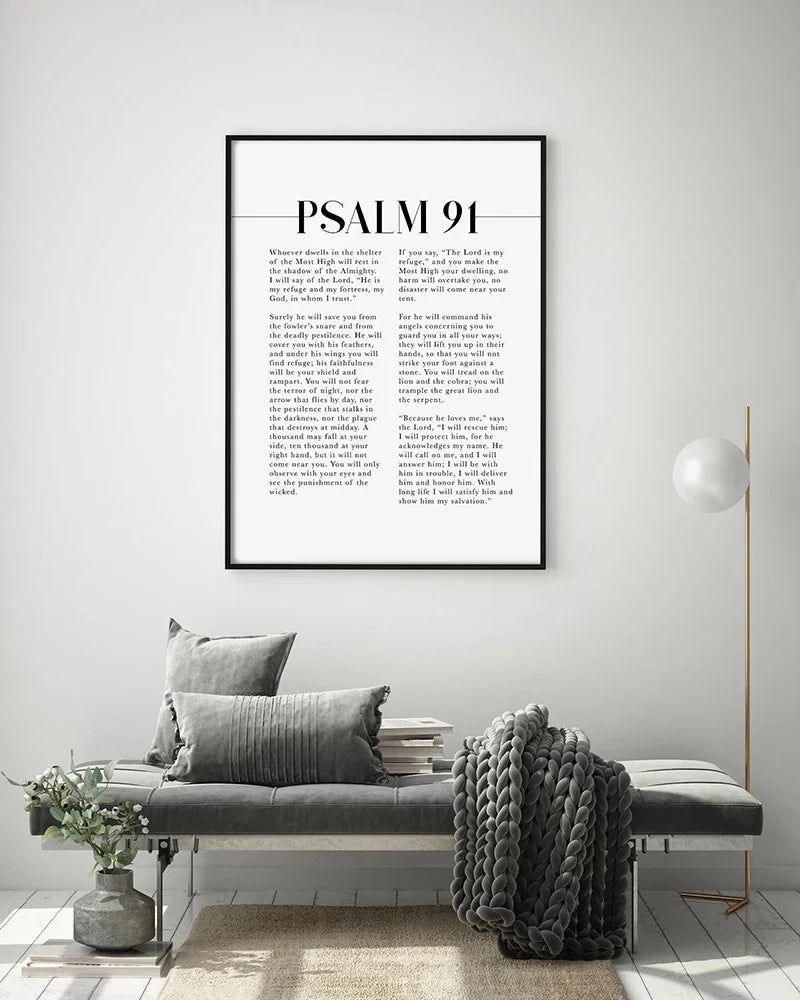 Psalm 91 Scripture Canvas Wall Art