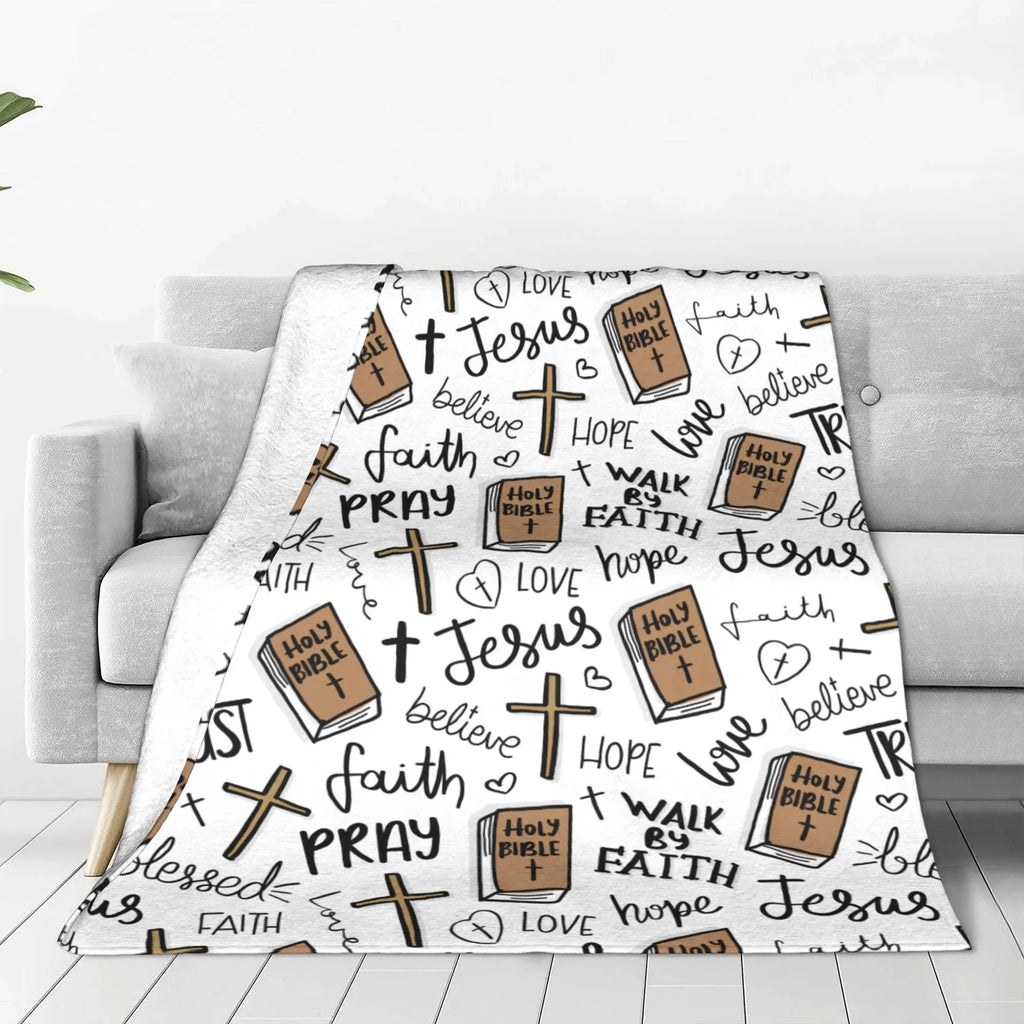 Christian Scripture Polyester Fleece Blanket