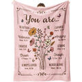 Floral Scripture Microfiber Throw Blanket