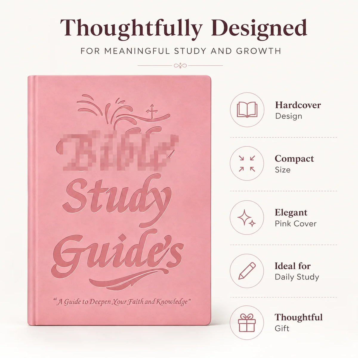 Bible Study Journal Spiral Bound Christian Devotional Notebook Women Faith Prayer Reflection Gift Floral Pink Journal