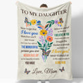 Floral Scripture Fleece Throw Blanket
