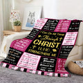 Black & White Bible Verse Flannel Blanket