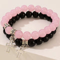 Cross Beaded Bracelet Set – 2 Pieces