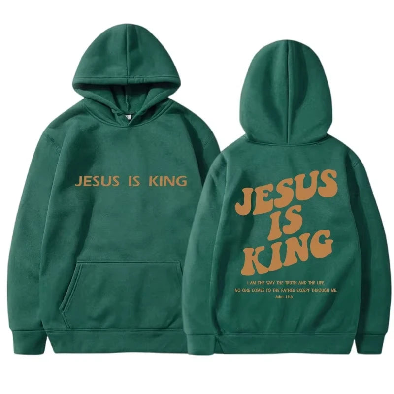 Jesus IS King Hoodie Sweatshirt Men's And Women's Harajuku Pullover Street Clothing High Quality Hot Selling Top 2025