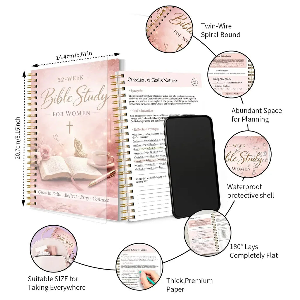 52-Week Women’s Bible Study & Prayer Notebook