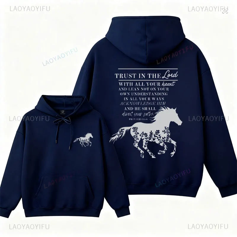 Proverbs 3 Horse Christian Hoodie