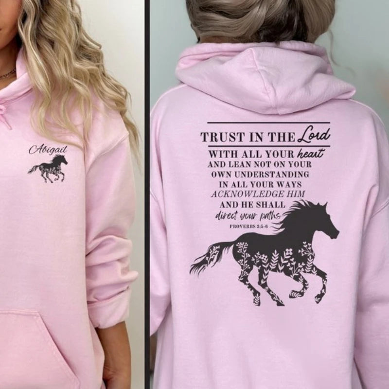 Proverbs 3 Horse Christian Hoodie