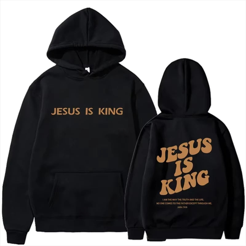 Jesus IS King Hoodie Sweatshirt Men's And Women's Harajuku Pullover Street Clothing High Quality Hot Selling Top 2025