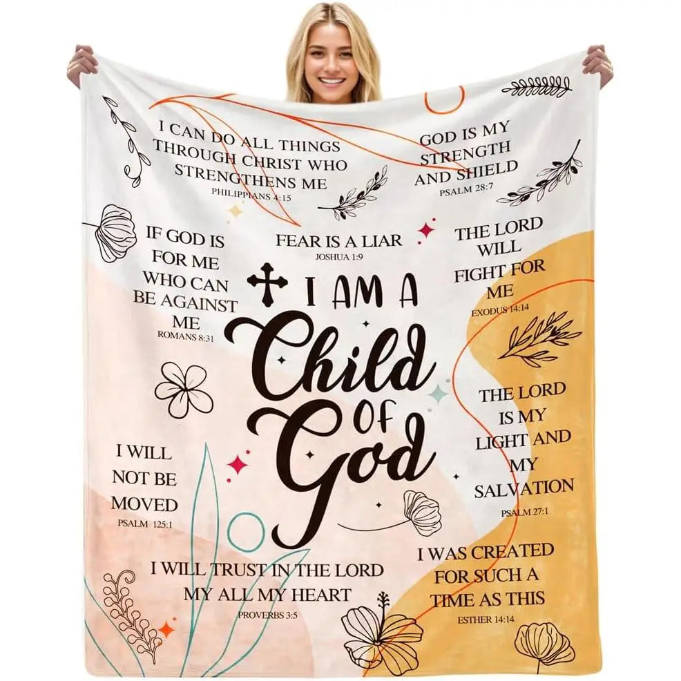 I Am a Child of God Sherpa Blanket