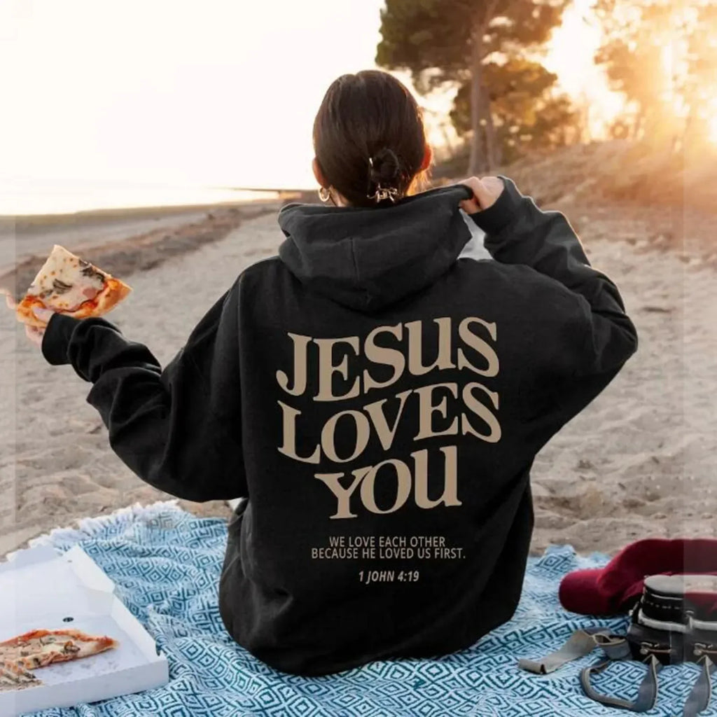 Jesus Loves You Fleece Hoodie