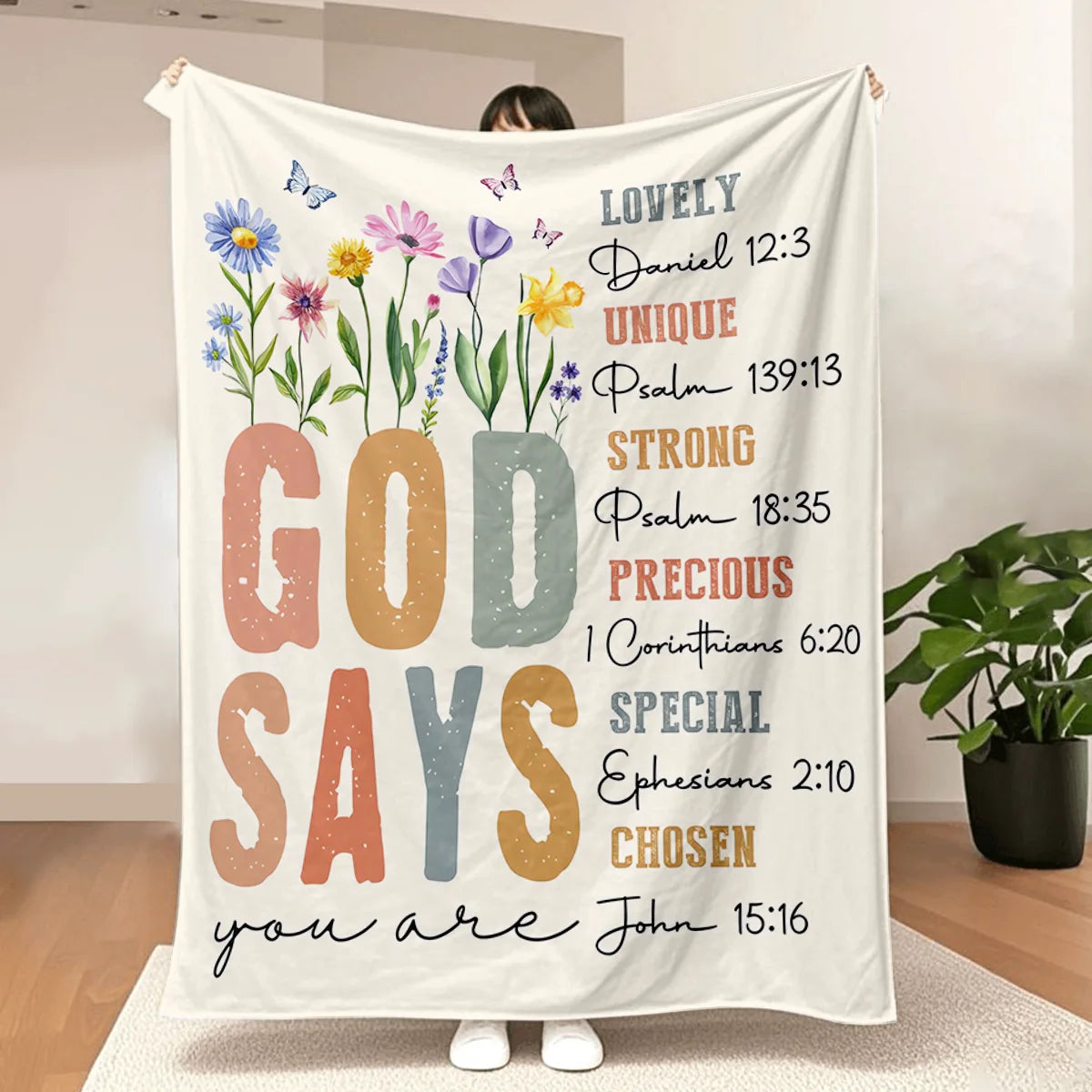 Faith-Inspired Christian Flannel Blanket