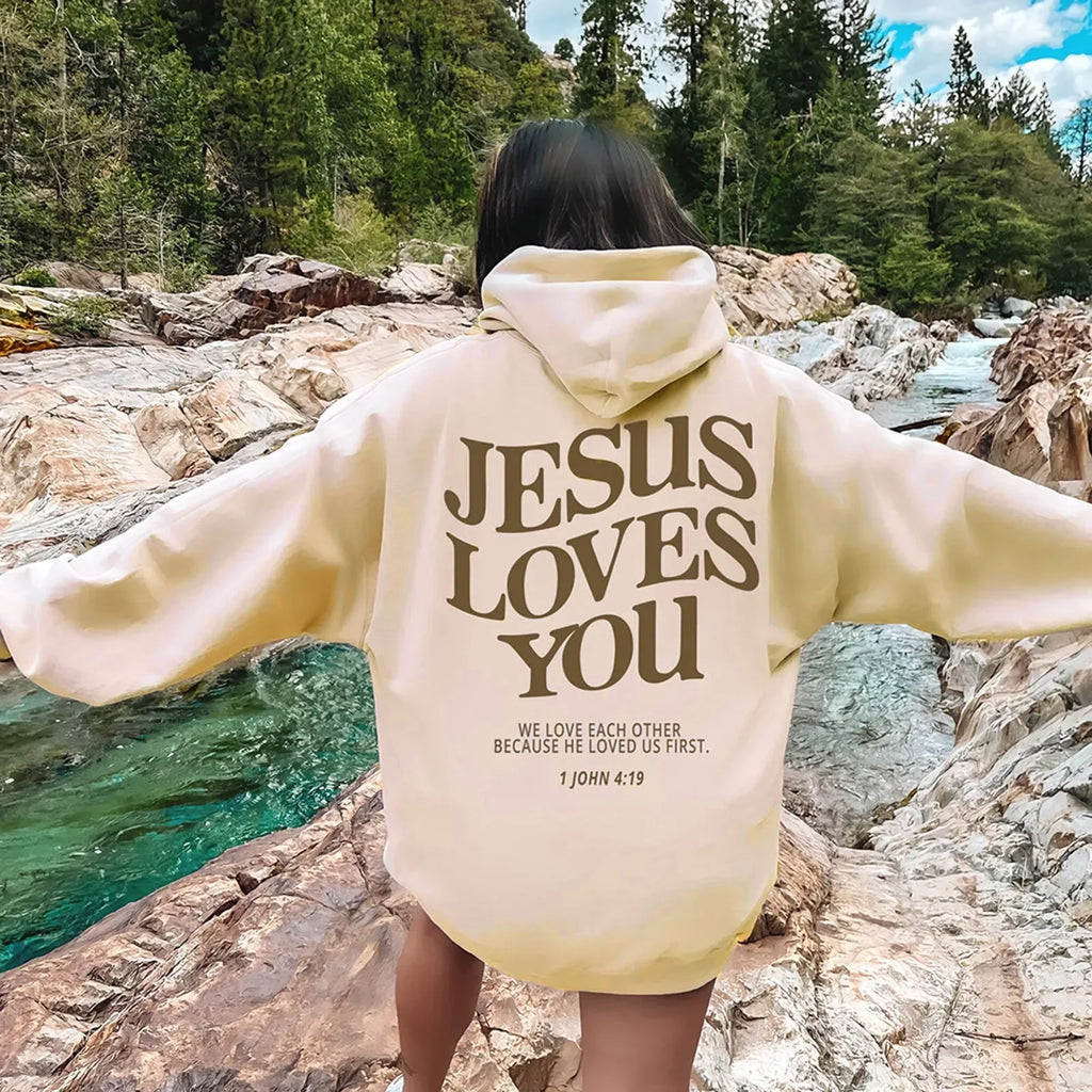 Jesus Loves You Fleece Hoodie