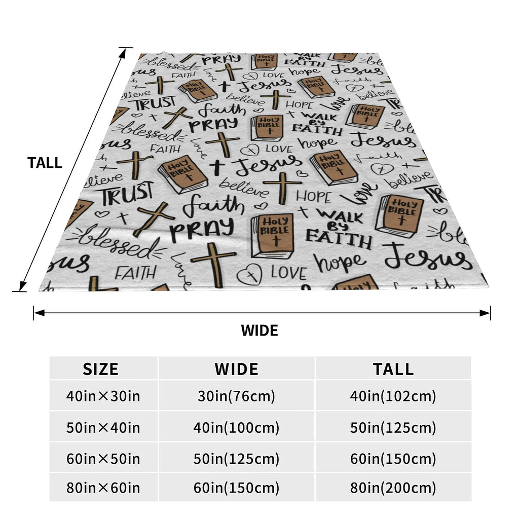 Christian Scripture Polyester Fleece Blanket