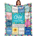 Floral Christian Inspirational Flannel Blanket