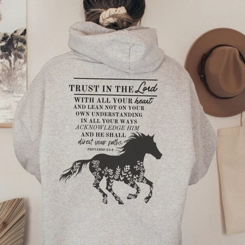 Proverbs 3 Horse Christian Hoodie
