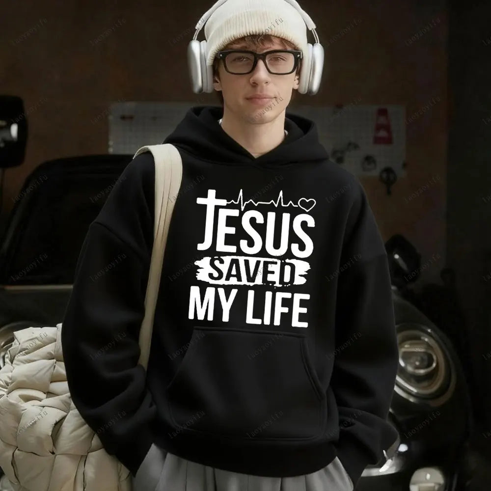 Faith Hoodie Jesus Tracksuit Christian Hoodie Men Fashion Sweatshirt  Loose Unisex Winter  Hoodies Long Sleeves Clothing