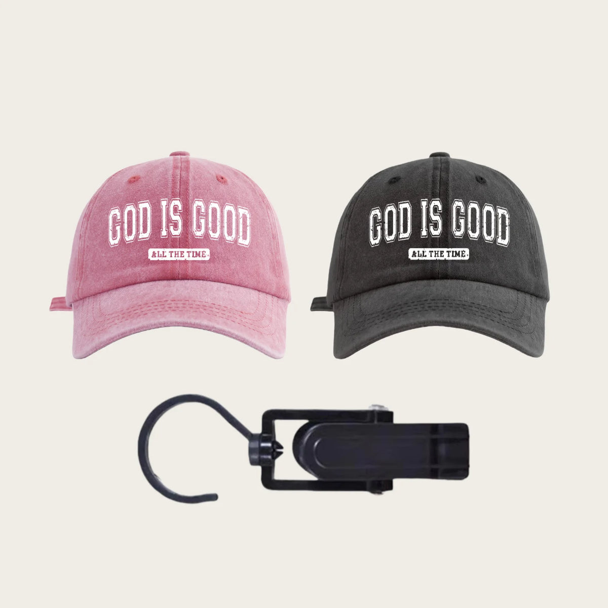 GOD IS GOOD Printed Water Washed Baseball Hat Simple, Casual, Fashionable, Adjustable Size Outdoor Sports Daily Party Vacation