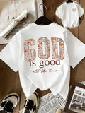 God Is Good Floral Christian T-Shirt