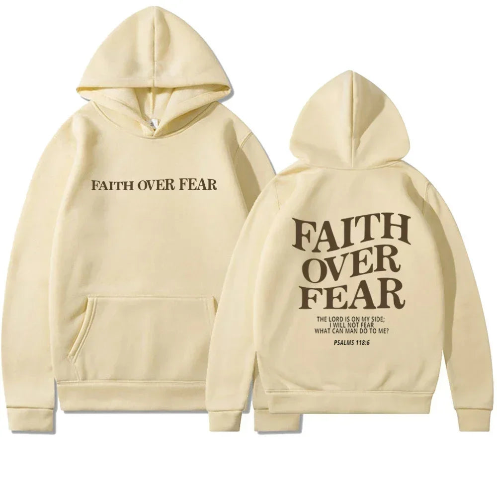 Faith Overcomes Fear Christian Hoodie