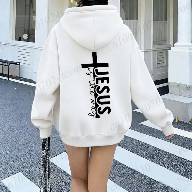 Jesus Print Christian Hoodie