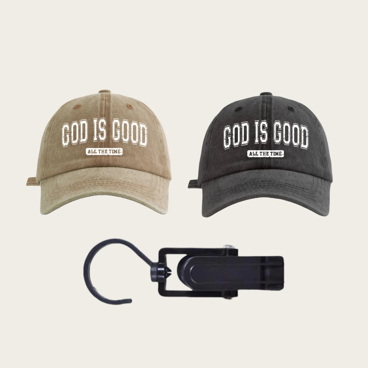 GOD IS GOOD Printed Water Washed Baseball Hat Simple, Casual, Fashionable, Adjustable Size Outdoor Sports Daily Party Vacation
