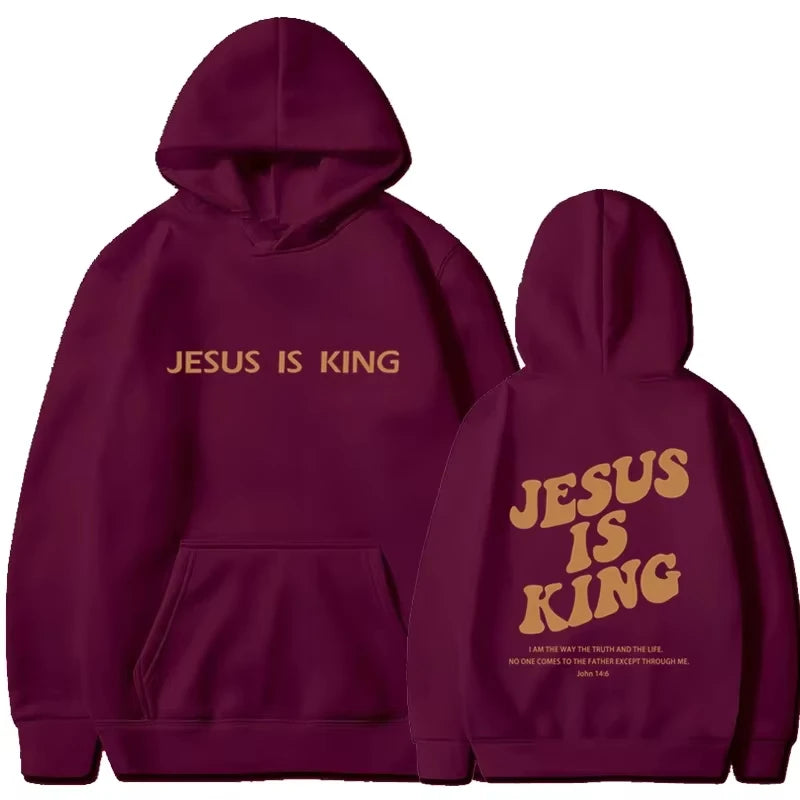 Jesus IS King Hoodie Sweatshirt Men's And Women's Harajuku Pullover Street Clothing High Quality Hot Selling Top 2025