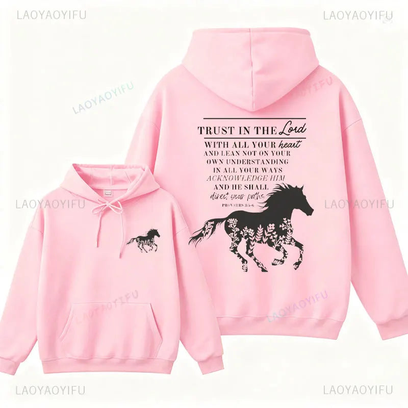 Proverbs 3 Horse Christian Hoodie