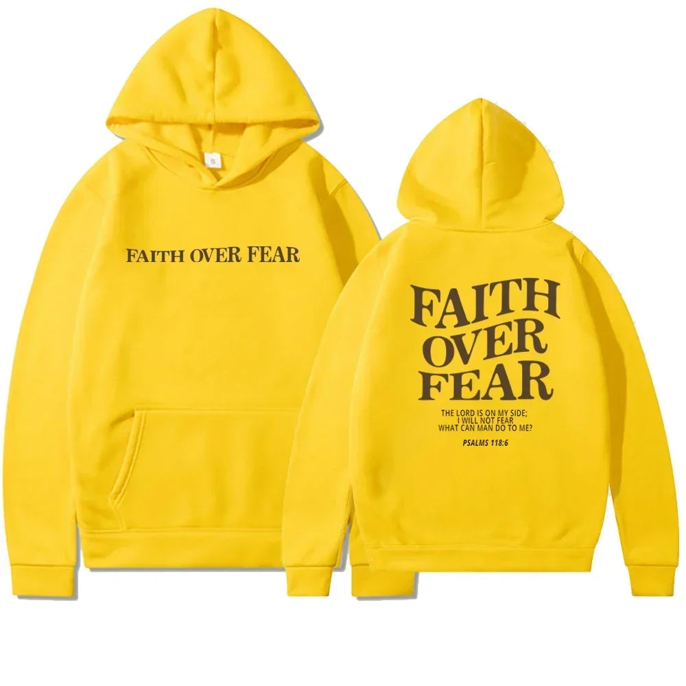 Faith Overcomes Fear Christian Hoodie