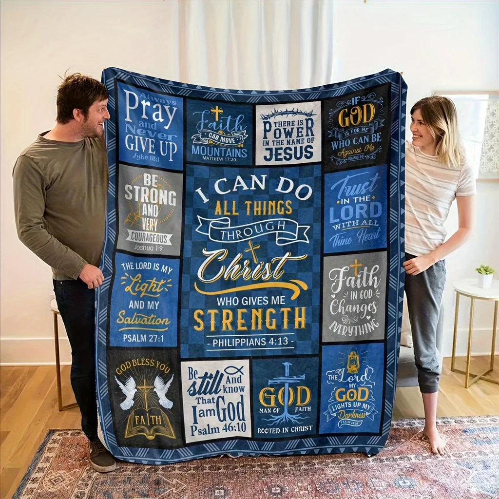 Christian Scripture Fleece Throw Blanket