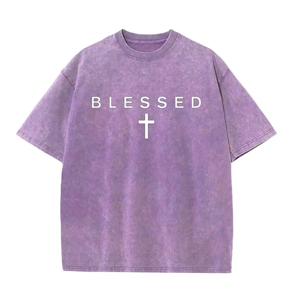 Cross & Bible Verse Cotton T-Shirt
