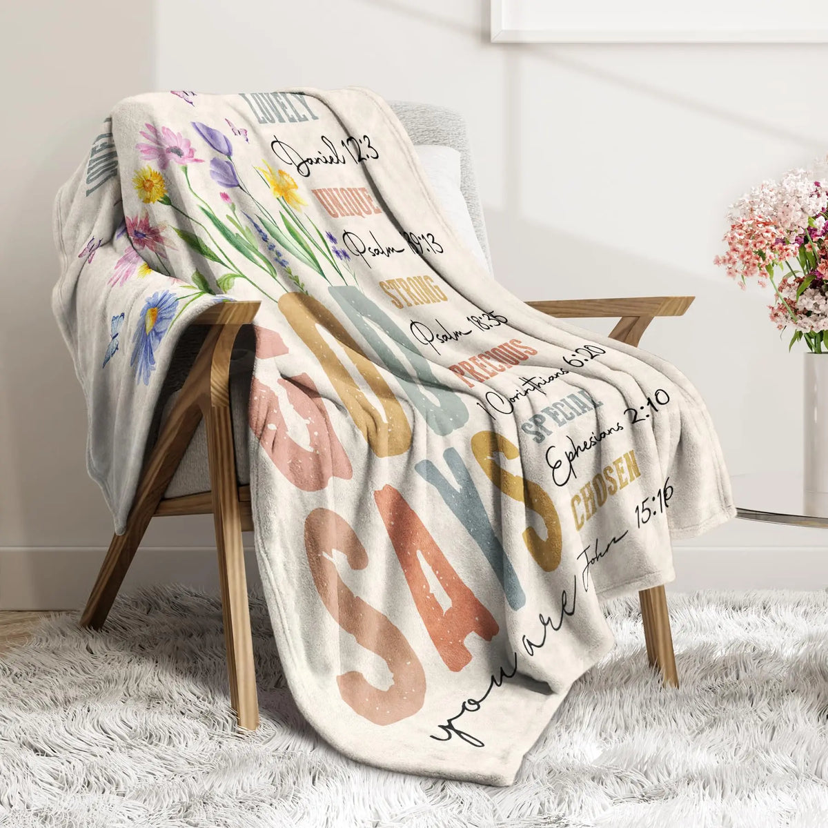 Faith-Inspired Christian Flannel Blanket