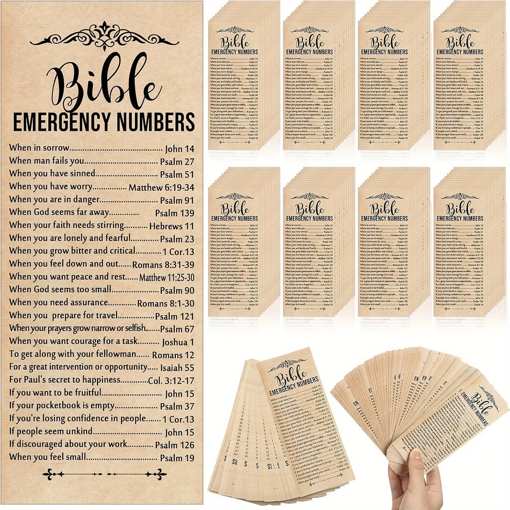 Bible Emergency Numbers Bookmarks