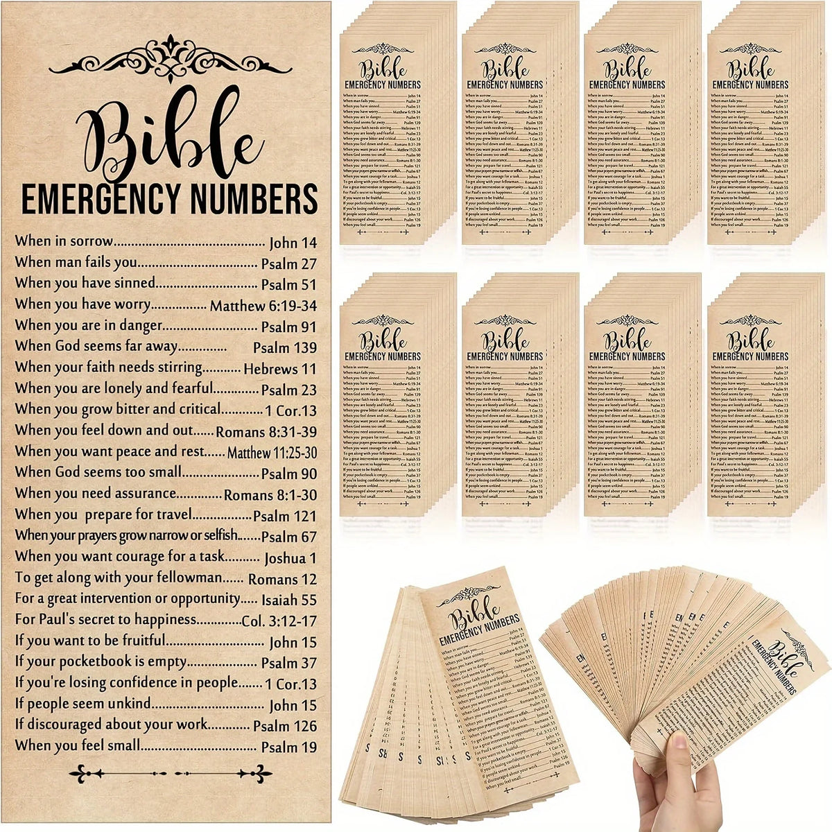 Bible Emergency Numbers Bookmarks