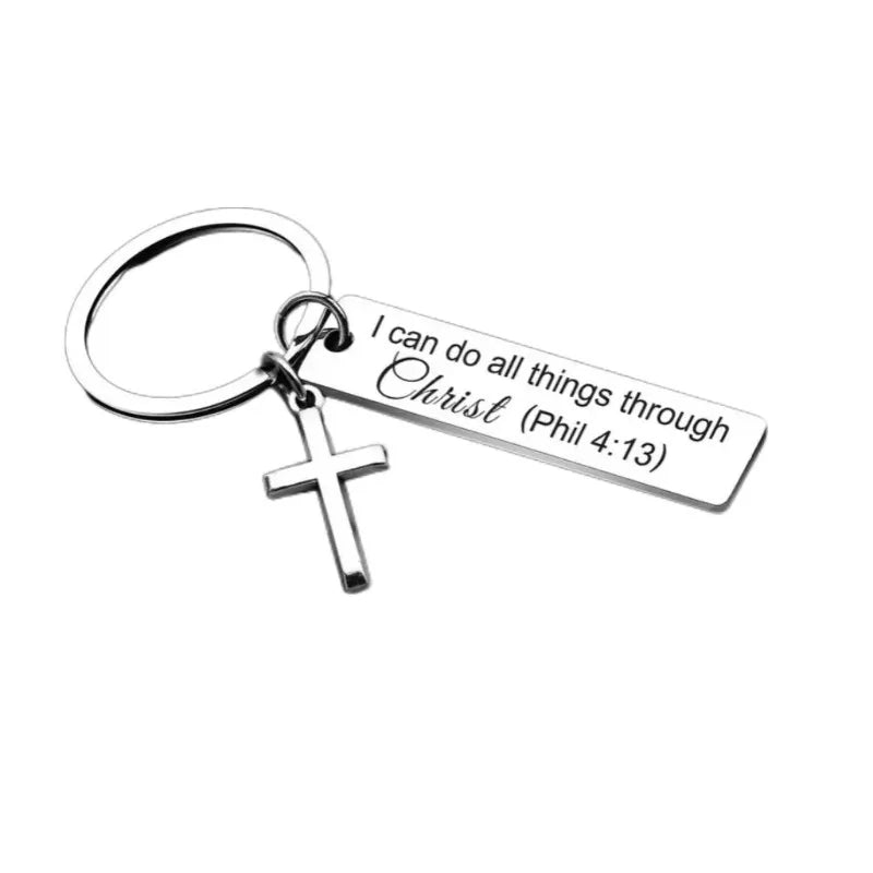 Let God Lead Cross Keyring