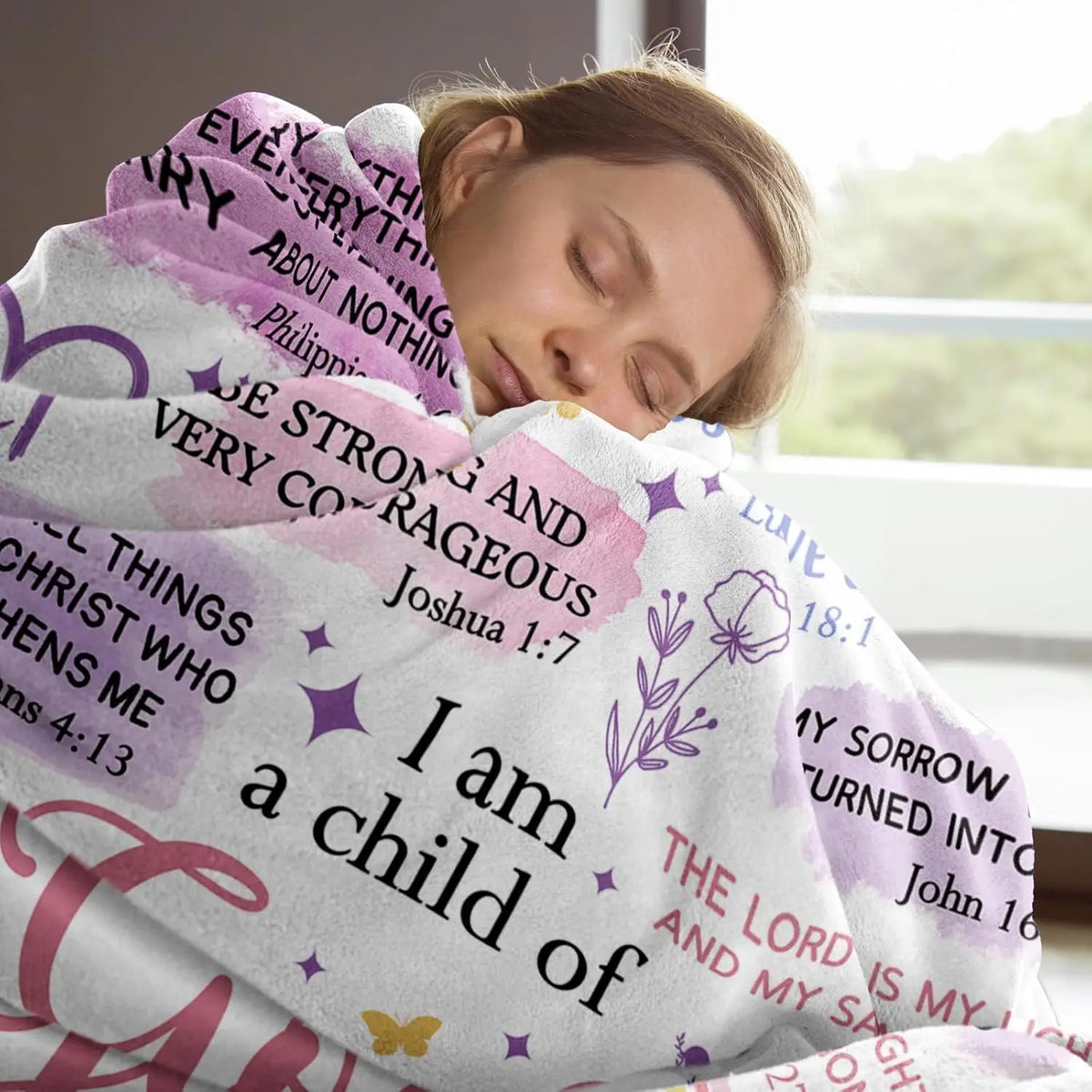Baptism Gifts for Girl Women, I am A Child of God Blanket, Christening Communion Gifts for Girls, Granddaughter, Goddaughter,