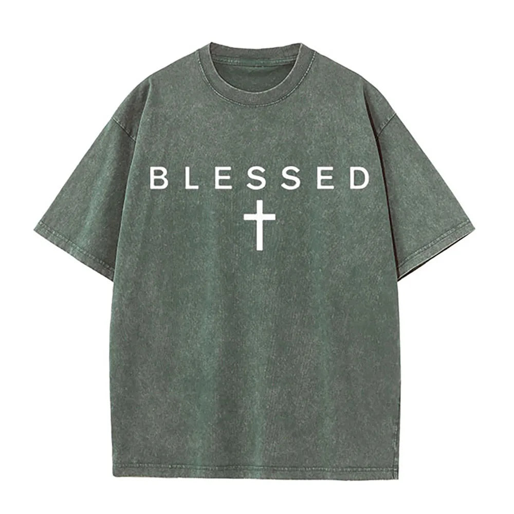 Cross & Bible Verse Cotton T-Shirt