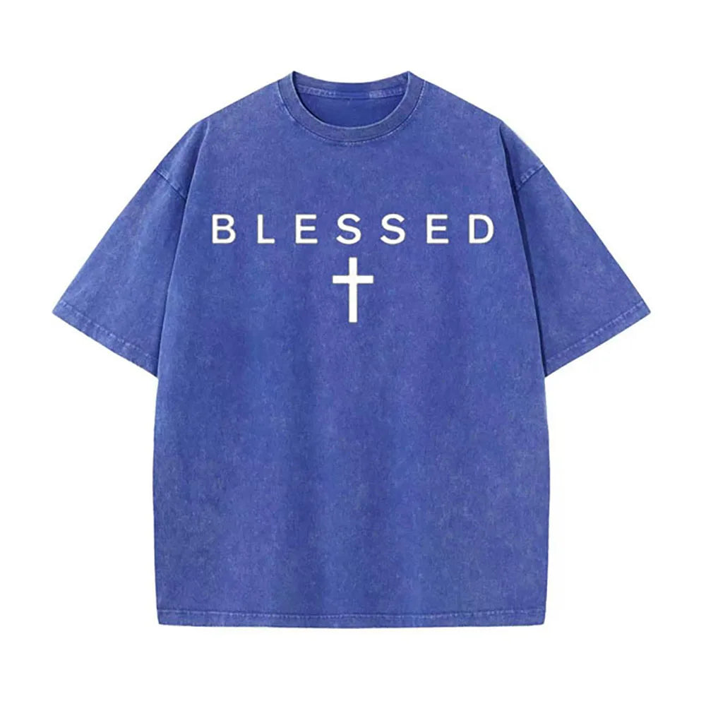 Cross & Bible Verse Cotton T-Shirt