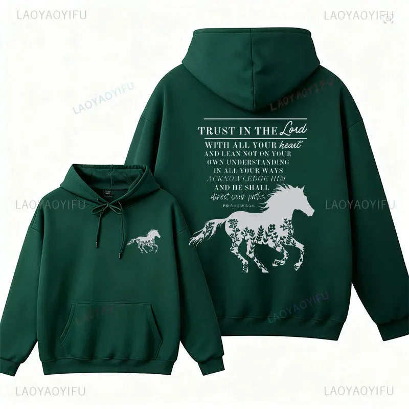 Proverbs 3 Horse Christian Hoodie