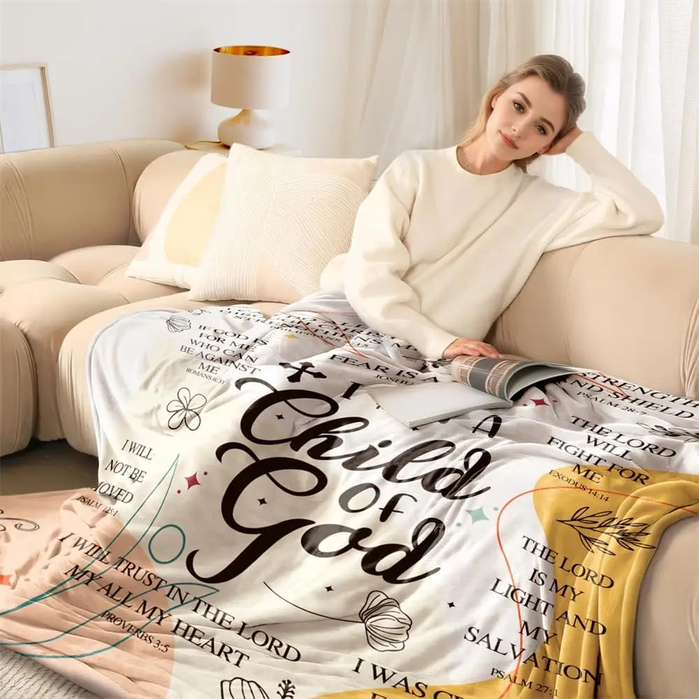 I Am a Child of God Sherpa Blanket
