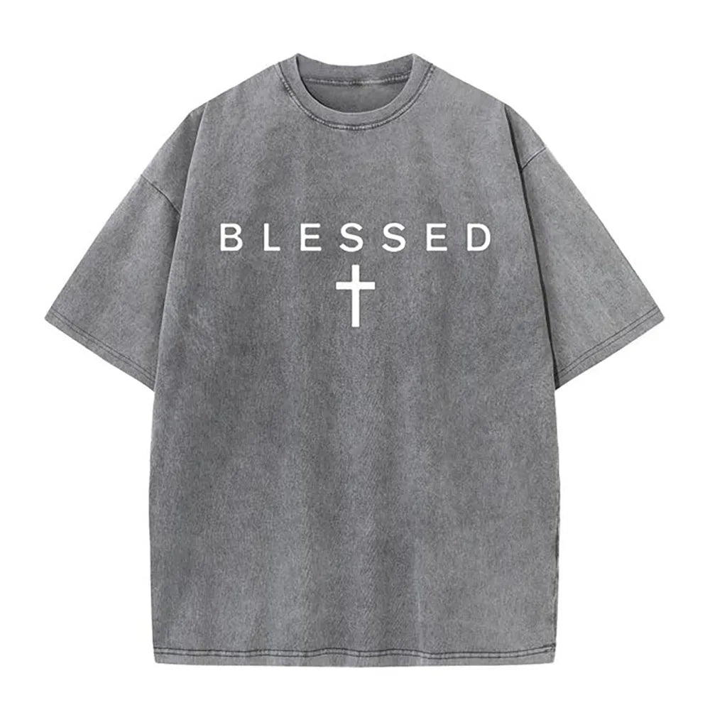 Cross & Bible Verse Cotton T-Shirt