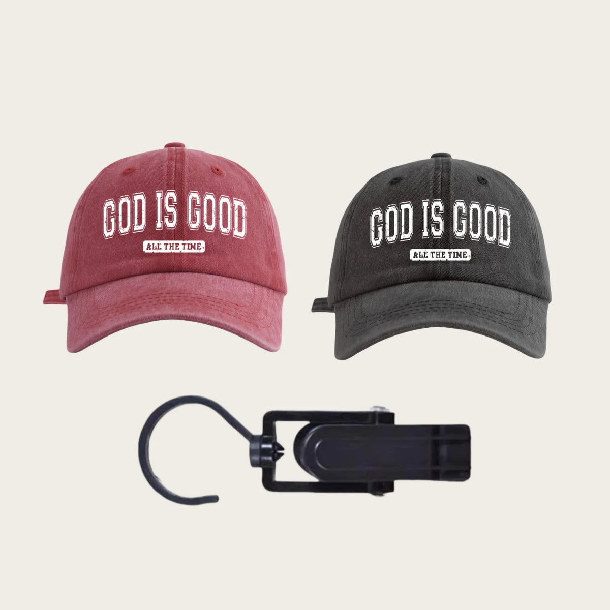 GOD IS GOOD Printed Water Washed Baseball Hat Simple, Casual, Fashionable, Adjustable Size Outdoor Sports Daily Party Vacation
