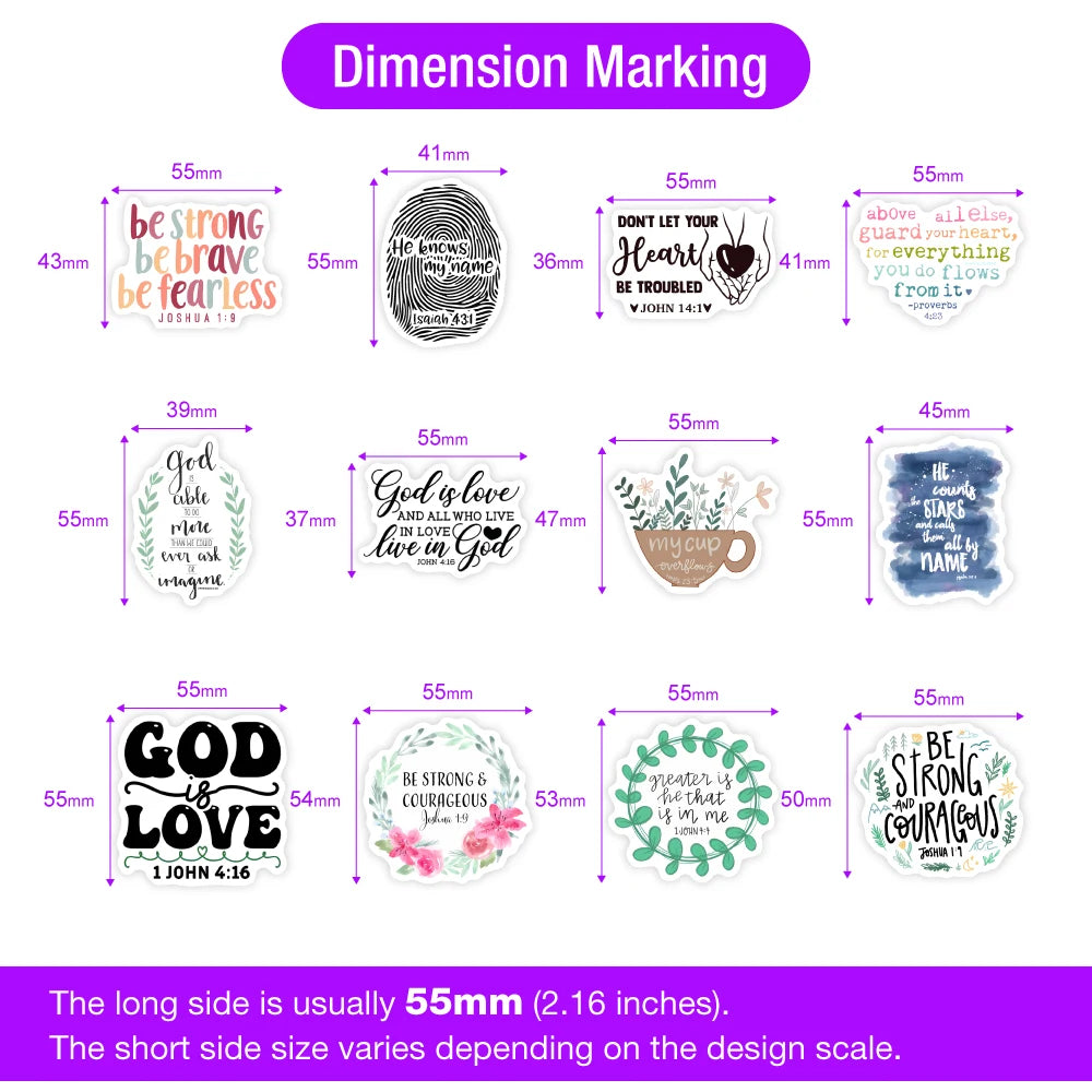 Bible Verse Vinyl Sticker Set