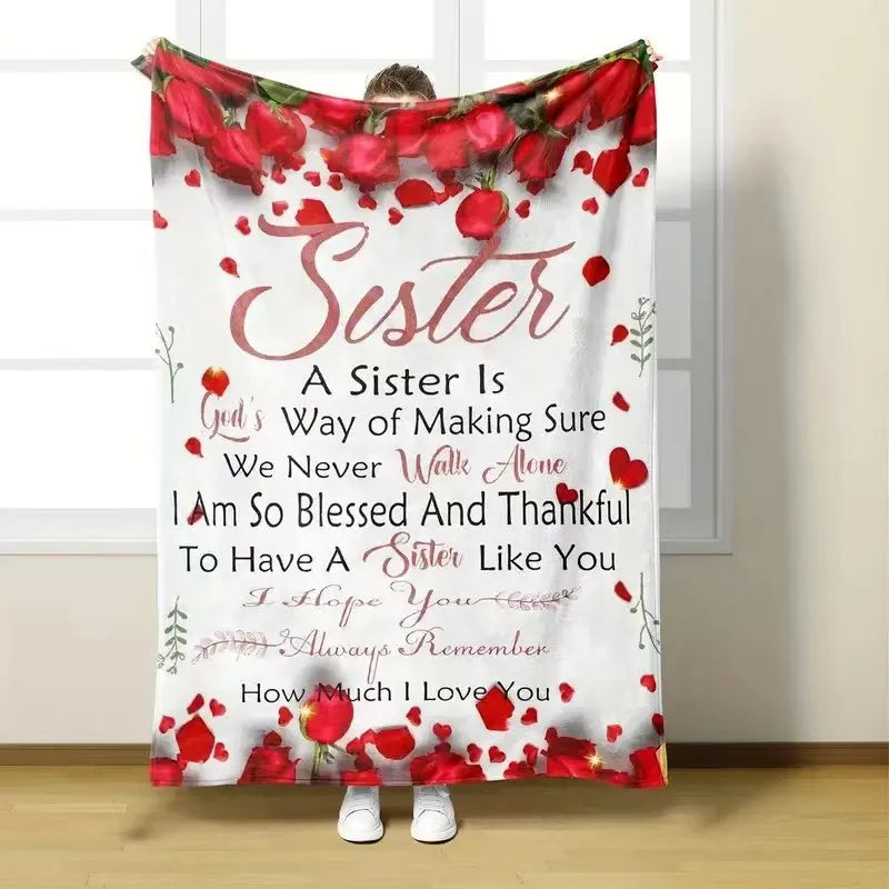 Inspirational Bible Verse Religious Bed Blanket Spiritual Scripture Faith Cross Print Throw Quilt