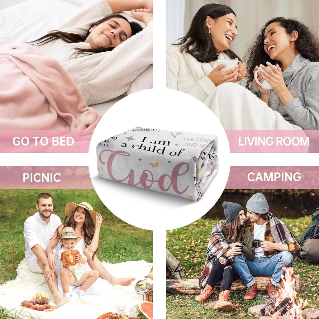 I Am a Child of God Baptism Blanket