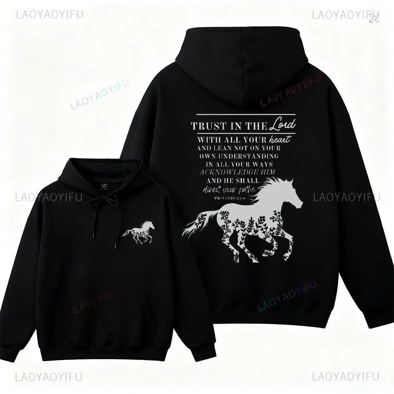 Proverbs 3 Horse Christian Hoodie