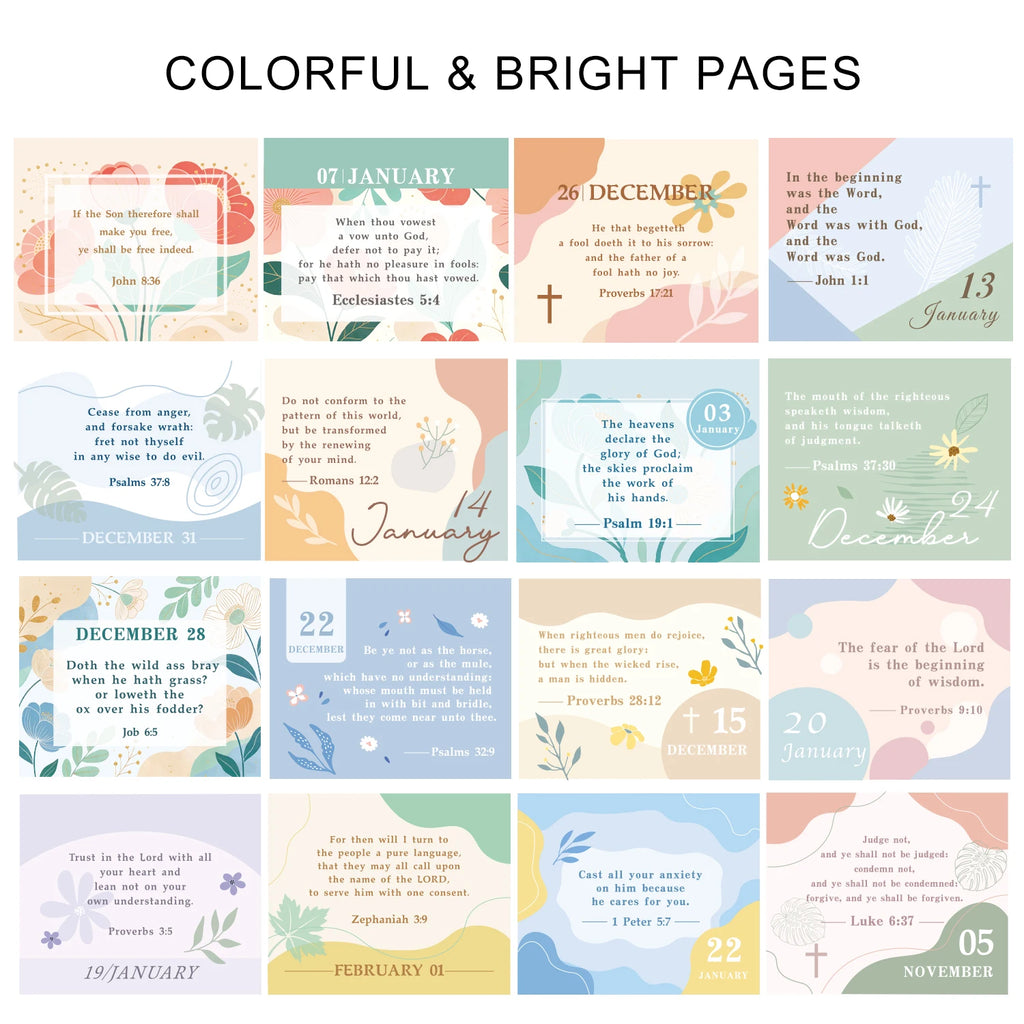 Floral 365-Day Bible Verse Calendar