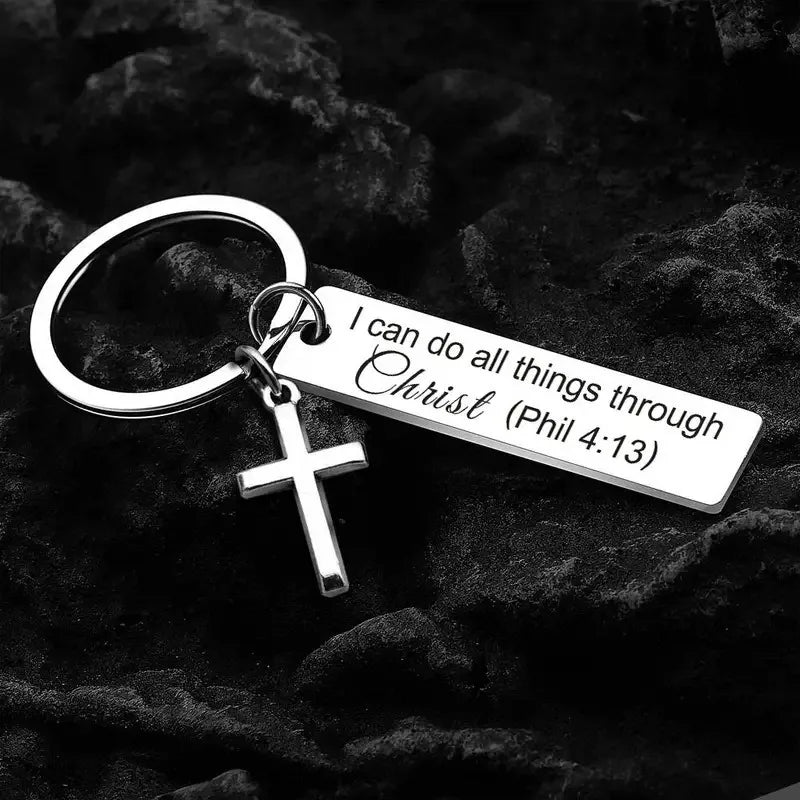 Let God Lead Cross Keyring