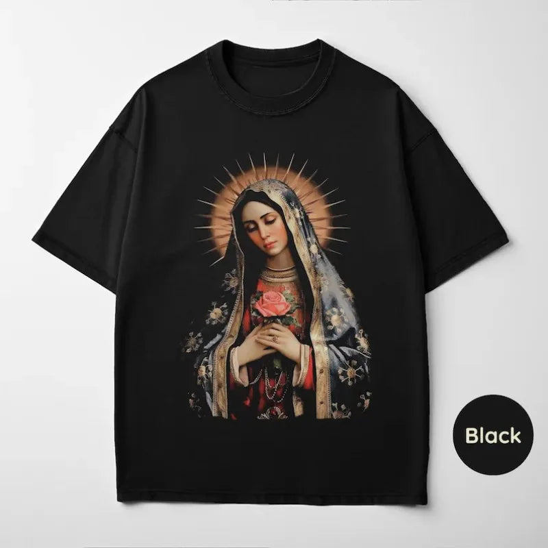 Vintage Virgin Mary Oversized T-Shirt