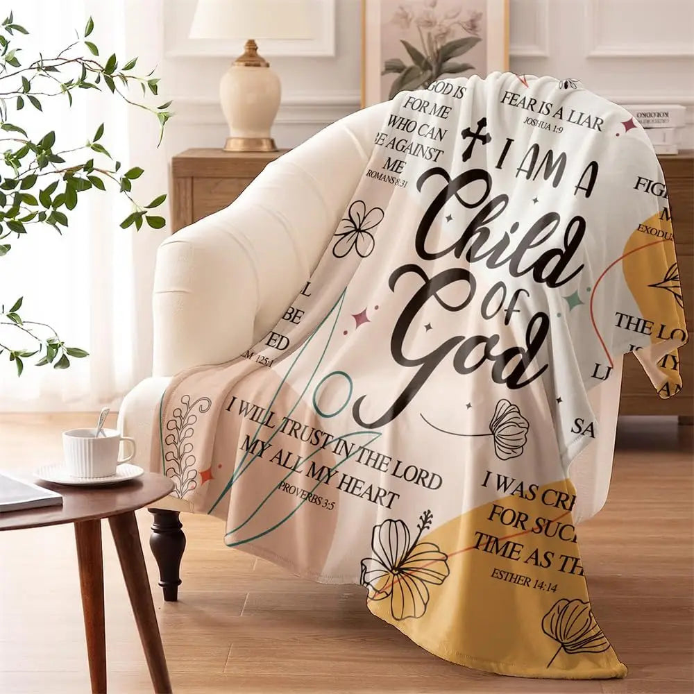 I Am a Child of God Sherpa Blanket